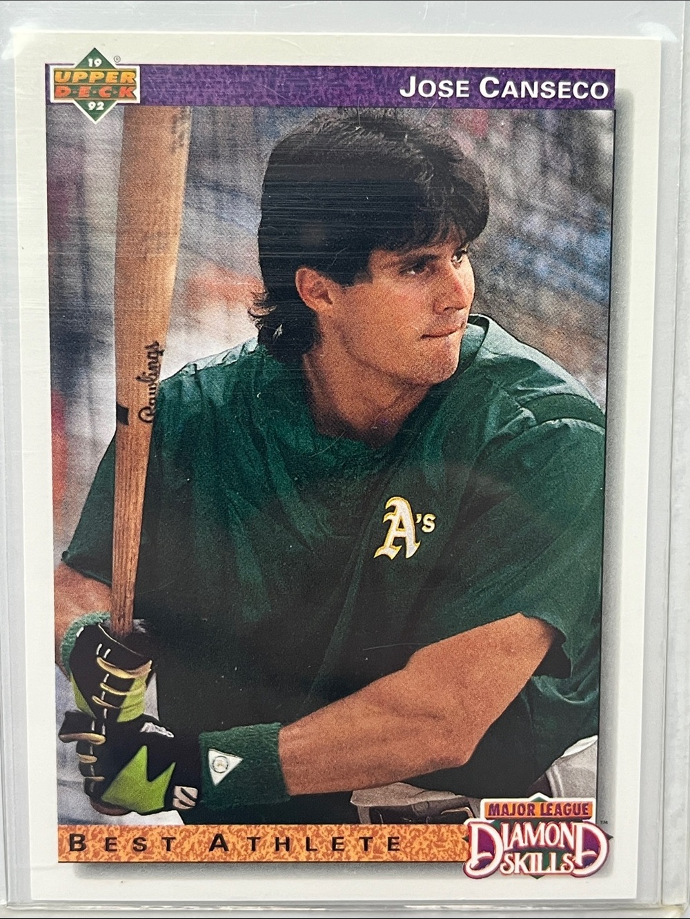 1992 Upper Deck Jose Canseco. Diamond Skills Best Athlete.